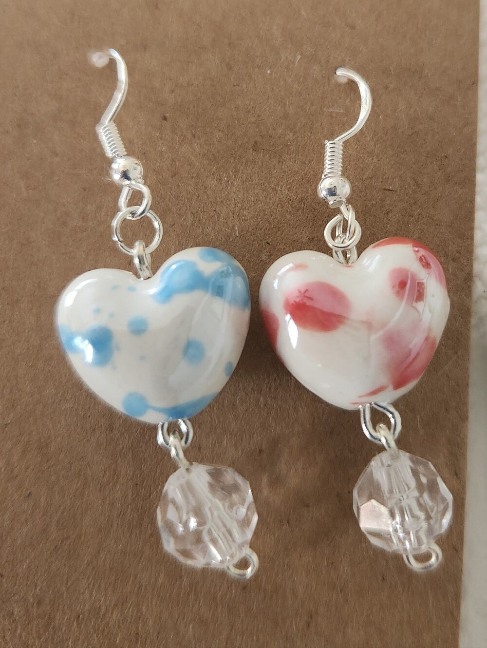 Ceramic Hear Earrings Hansmade By CCK